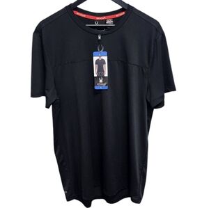 *NEW* SPYDER LIGHTWEIGHT ACTIVE TEE. BLACK/LARGE